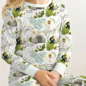 He Is Risen Bamboo Two Piece Long Sleeve Pajama Set