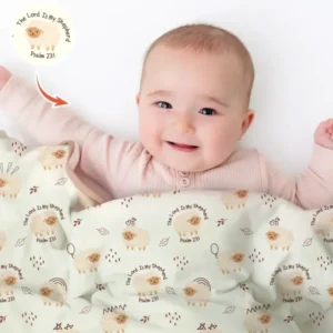 The Lord Is My Shepherd Baby Bamboo Blanket