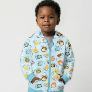 Cute Passover Characters Bamboo Zip Hoodie