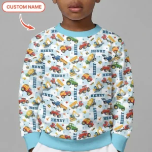 Under Construction Custom Name Bamboo Crewneck Sweatshirt