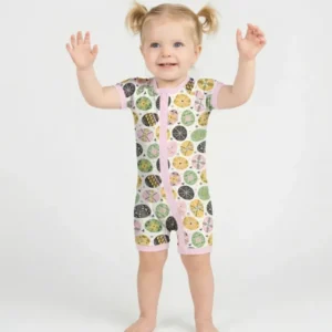 Pysanky Eggs Family Matching Bamboo Shorty Zippy