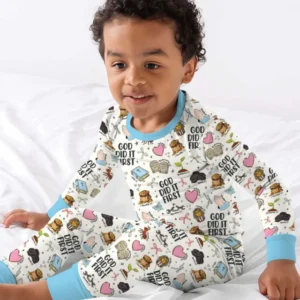 God Did It First Bamboo Two Piece Long Sleeve Pajama Set