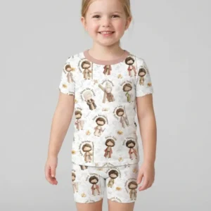 The 12 Apostles Bamboo Two Piece Short Sleeve Shorts Pajama Set