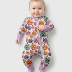 Happy Halloween Pastel Jack O Lanterns Bamboo Convertible Zippy