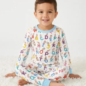 Love Needs No Words Bamboo Two Piece Long Sleeve Pajama Set