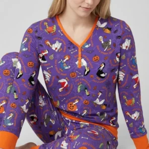 Just A Spooky Goose Family Matching Bamboo Women Pajama Set
