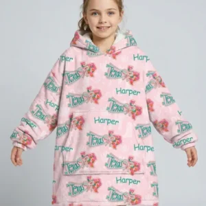 Custom Name Preppy Texas Charm Bamboo Blanket Hoodie