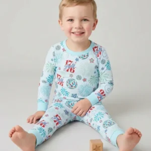 Land Of Free Family Matching Bamboo Two Piece Long Sleeve Pajama Set