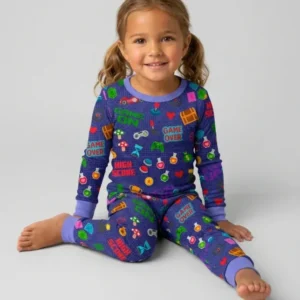 Gamer Mode On Family Matching Bamboo Two Piece Long Sleeve Pajama Set
