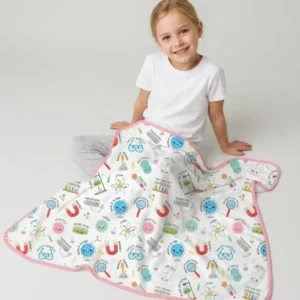 Science Fun Family Matching Bamboo Blanket