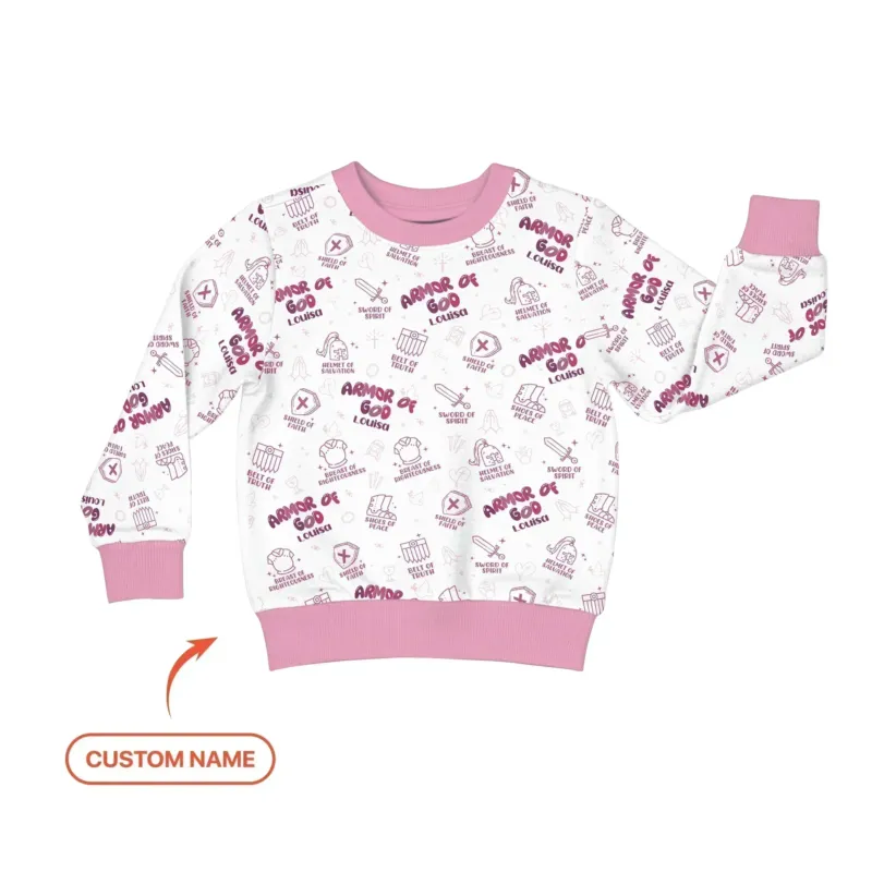 Armor of God Custom Name Bamboo Crewneck Sweatshirt