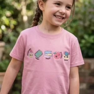 Little Learners Crew Embroidered Bamboo Crewneck T-Shirt