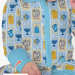 Custom Name Hanukkah Wonderland Bamboo Convertible Zippy