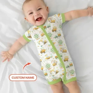 Happy Easter God Says I Am Custom Name Bamboo Shorty Zippy