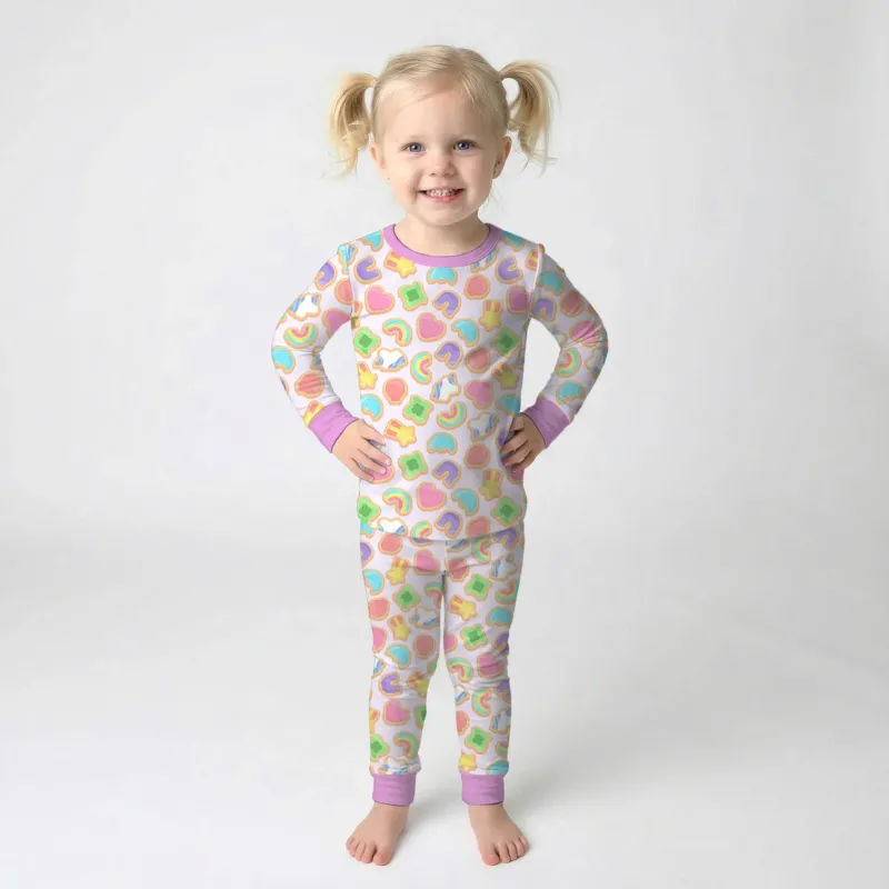 Lucky Marshmallow Cookies Bamboo Two Piece Long Sleeve Pajama Set
