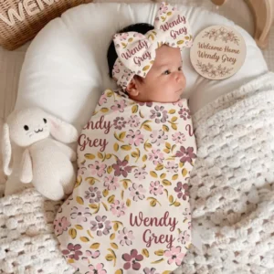 Vintage Wildwood Bloom Bamboo Swaddle Blanket