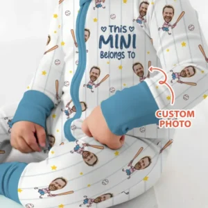 Embroidered Custom Dad And Mini Face Bamboo Convertible Zippy