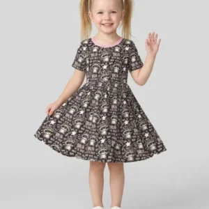 Bruh We're Back Raccoon Bamboo Twirl Dress