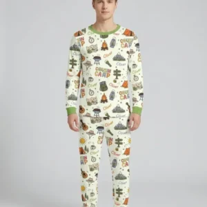 Custom Name Cousin Camp 2026 Bamboo Men's Pajama Set