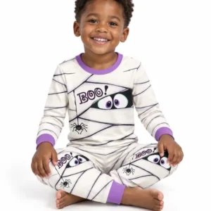 Little Mummy Halloween Bamboo Two Piece Long Sleeve Pajama Set