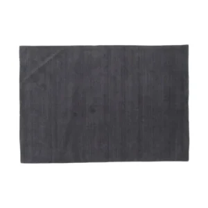 Teppich Nivaro – Kurzflor in Dunkelgrau aus Wolle & Polyester