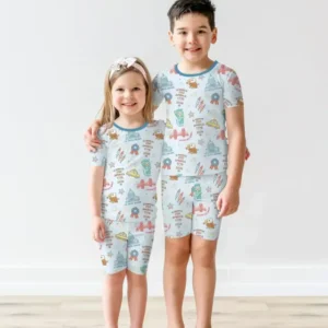 250 Years Of Freedom Bamboo Two Piece Short Sleeve Shorts Pajama Set