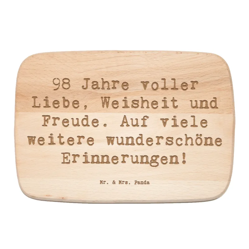Frühstücksbrett Spruch 98. Geburtstag Freude|p:1741337|h:e0a2679c6155950aa70760b852d1913f