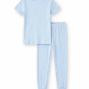Breeze Ribbed Bamboo Two Piece Short Sleeve Pajama Set