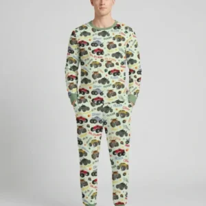 Personalized Monster Truck Bamboo Men's Pajama Set