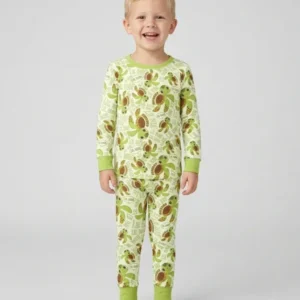 Custom Name Version Father and Son Turtle Bamboo Two Piece Long Sleeve Pajama Set