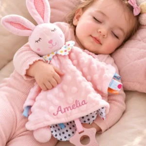 Minky Dot Lovey Baby Security Blanket