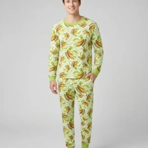 Custom Name Version Father and Son Turtle Bamboo Men's Pajama Set