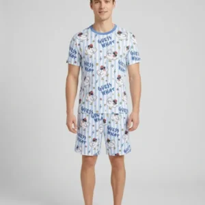 Guess What? Chicken Butt! Bamboo Men Short Sleeve Short Pajama Set