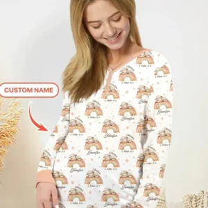Chosen As His Own Custom Name Bamboo Women Pajama Set