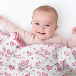 My Heart Belongs To Mommy Bamboo Blanket