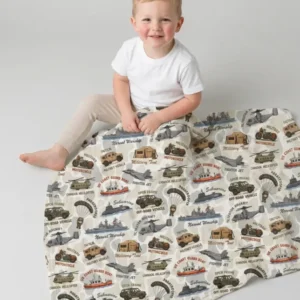 Little Hero Military Family Matching Bamboo Blanket