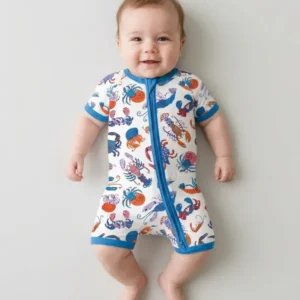 Crustacean Nation Family Matching Bamboo Shorty Zippy