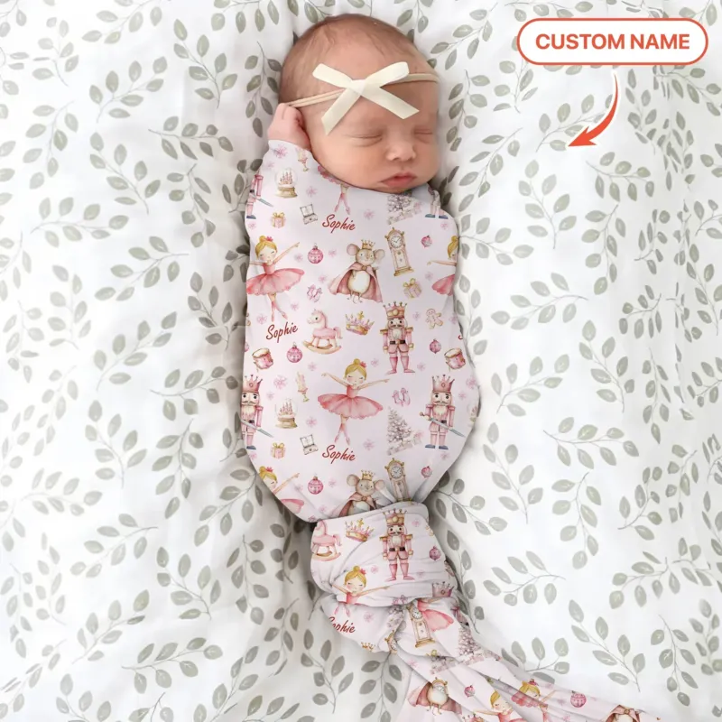 Custom Character "Ballerina Nutcracker Fairytale" Bamboo Swaddle Blanket