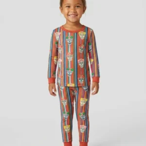 Day of the Dead Vintage Bamboo Two Piece Long Sleeve Pajama Set