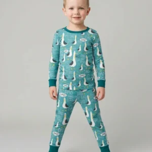 Funny Seagull DAD Bamboo Two Piece Long Sleeve Pajama Set
