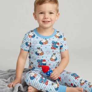 Chill the Fourth Out Bamboo Two Piece Short Sleeve Pajama Set