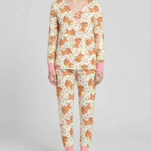 Dachshund Blooms Family Matching Bamboo Women Pajama Set