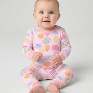 Mermaid Back To School Bamboo Two Piece Long Sleeve Pajama Set
