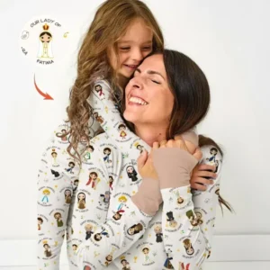 Pray For Us Family Matching Bamboo Women Pajama Set