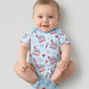 Little Miss Firecracker 4th July Bamboo Bodysuit