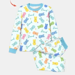 Personalized Easter Bunnies Family Matching Bamboo Men's Pajama Set