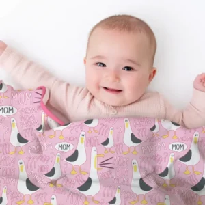 Funny Seagull MOM Bamboo Blanket