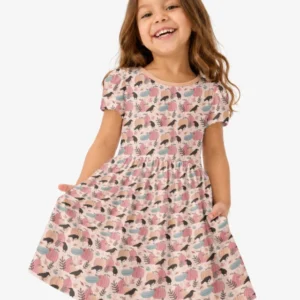 Pastel Pumpkin Patch Bamboo Twirl Dress