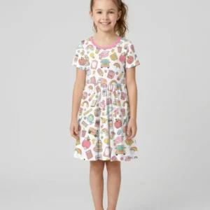 Preppy Back to School Bamboo Twirl Dress