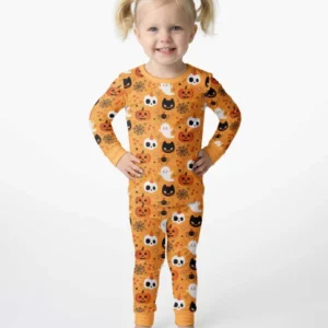 Halloween Party Bamboo Two Piece Long Sleeve Pajama Set